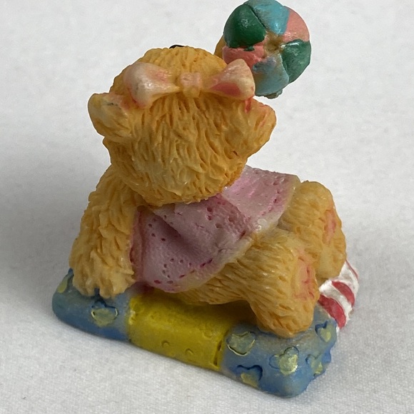 Vintage resin baby bassinet motion rocking bear cradles set of 2 - Picture 8 of 13